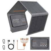 MHPOWOS 40W Solar Panel Portable Foldable with QC3.0 USB Type-C for Camping Hiking Backpacking