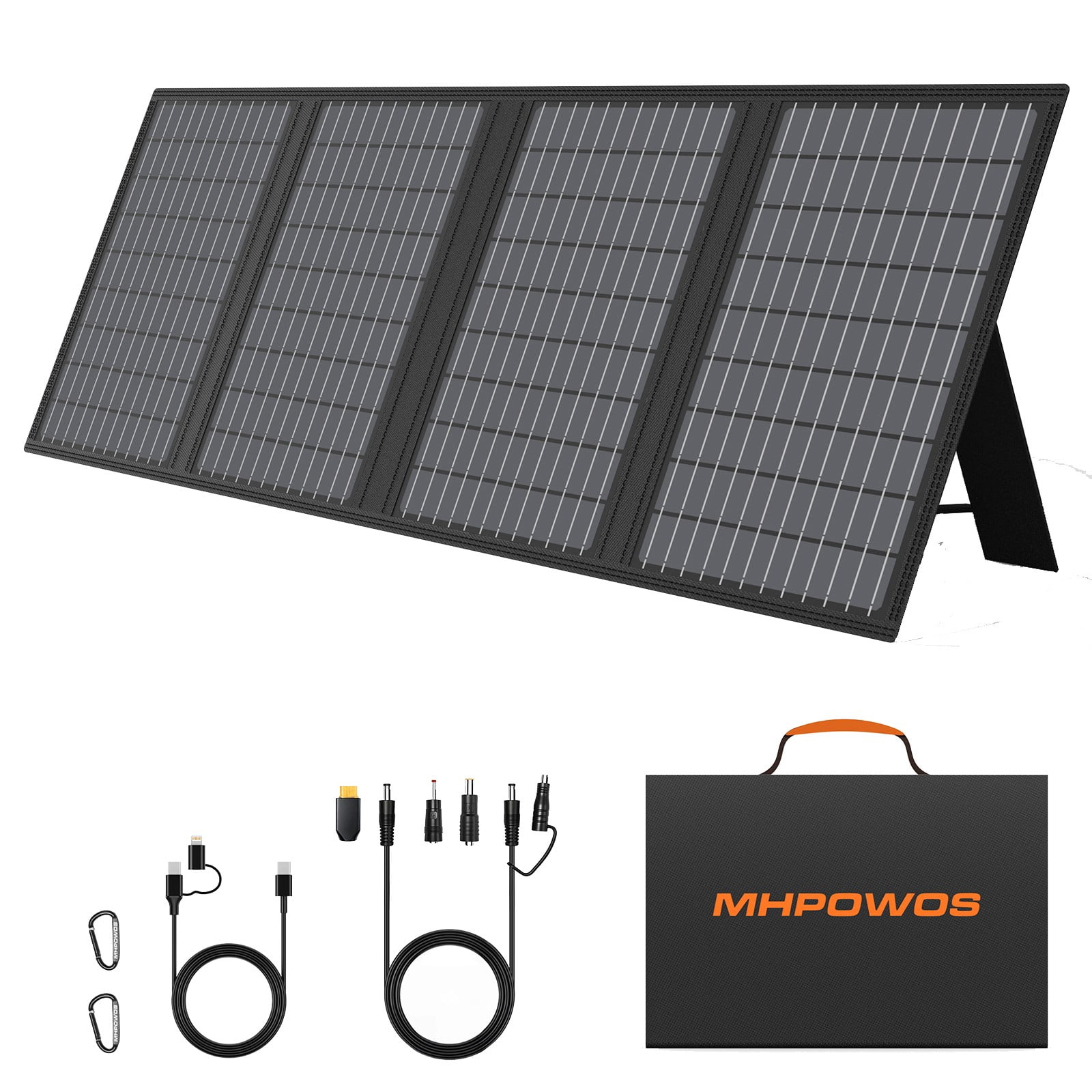 MHPOWOS 60W Portable Solar Panel Charger Foldable USB Solar Phone Charger for Camping Hiking Backpacking