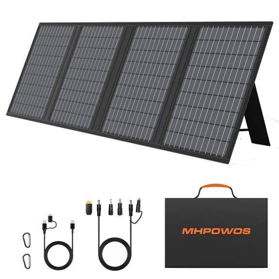 MHPOWOS 60W Portable Solar Panel Charger Foldable USB Solar Phone Charger for Camping Hiking Backpacking