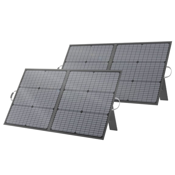 MHPOWOS 2Pcs 110W 20V Portable Solar Panels Solar Charger fit Portable Power Station 23.5% High Efficient for Outdoor Camping Off-grid