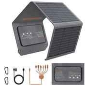 MHPOWOS 40W Portable Solar Panels Chargers QC3.0 USB-A USB-C DC5521 Output Foldable IP65 Waterproof Power Emergency Camping for Small Power Station Generator Tablets Battery Packs