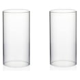 thumbnail image 1 of MHSHZLJZK Candle Holder Sleeve, Wide 4", Height 8", 2 Pieces, Clear Glass Cylinder Open Both Ends, Chimney Shade Tube (HST0408_2pc), 1 of 8