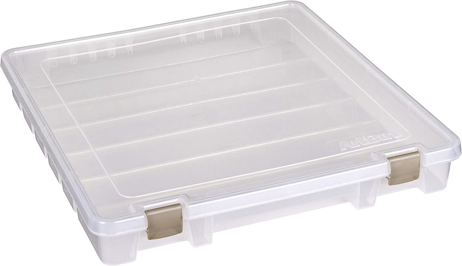 MHSIOAP-9100AB Super Satchel Slim 1 Open Compartment, Art & Craft Organizer, [1] Plastic Storage Case, Clear