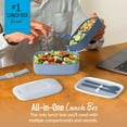 thumbnail image 1 of MHSIOAP-Bentgo Classic - Adult Bento Box, Stackable 3-Compartment Lunch Box with Removable Utensil Set and Sealing Strap, BPA-Free, Food Container Ideal for Meal Prep, Work, and On the Go (Slate), 1 of 4