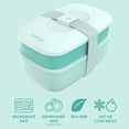 thumbnail image 1 of MHSIOAP-Bentgo Classic - Adult Bento Box, Stackable 3-Compartment Lunch Box with Removable Utensil Set and Sealing Strap, BPA-Free, Food Container Ideal for Meal Prep, Work, and On the Go (Coastal Aq, 1 of 4