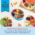 thumbnail image 1 of MHSIOAP-Bentgo Easyboxes 4-Compartment Oval Containers - Patented Design 8-Piece Set; 4 Trays & 4 Fitted Lids Seal in Freshness; Reusable Food Storage & Meal Prep BPA-Free Containers (Classic), 1 of 4