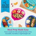 thumbnail image 1 of MHSIOAP-Bentgo Easyboxes 4-Compartment Oval Containers - Patented Design 8-Piece Set; 4 Trays & 4 Fitted Lids Seal in Freshness; Reusable Food Storage & Meal Prep BPA-Free Containers (Jewel Brights), 1 of 4
