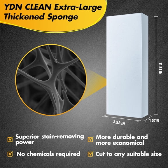 MHSIOAP-Magic Eraser Mop Sponge Extra Large, Boat Eraser, Car Wash Sponge, Gray Thickened Multi-Purpose Melamine Foam 11.8*3.94*1.57, Cleaning Foam Sponge for Kitchen, Bathroom, Walls, Boat&Car