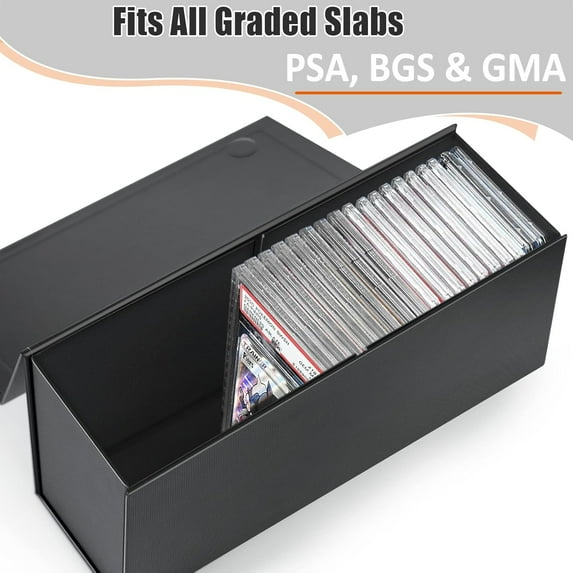 MHSIOAP-PSA Graded Card Storage Box, PSA Graded Card Storage Holder Container Slabs Box - 1 Pack