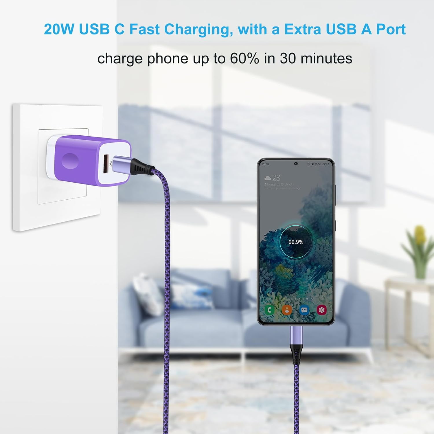 MHSIOAP-for Samsung Galaxy S26+ S26 Plus Ultra S25 FE Edge, Fast Phone Charger for S25 S25+ S24 S23 S22 S21 S20 S10 S10e S9 S8 5G, Note 20 10 9 8, A56 A36 A26 A16, Wall Power Adapter with USB C to C