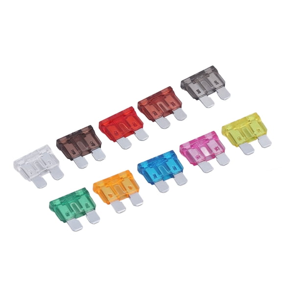 MHXCV 100 Pieces Assorted Auto Blade Fuse Kit 2A 3A 5A 7.5A 10A 15A 20A 25A 30A 35A RV Standard Automotive Electrical Replacement Fuses Set for Car Truck SUV Protection Universal Fit