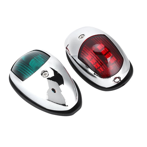 MHXCV 12V LED Marine Navigation Light Waterproof Green Starboards Red Port Lamp Side Mount for Boat Yacht 10 inches / 25.4 cm Signal Indicator 2 Pack