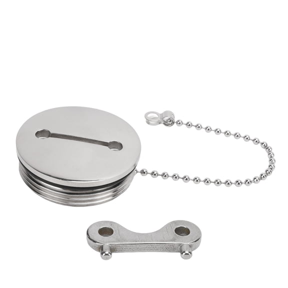 MHXCV 2 Inch Boat Fuel Tank Cap 316 Stainless Steel Polished Deck Fill Cap with Key Marine Hardware for Yachts Caravans RV Trucks (2 inches / 5.08 cm)