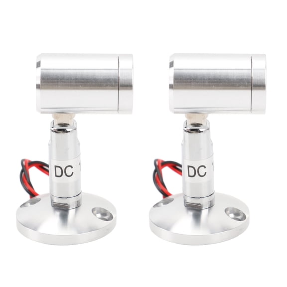 MHXCV 2-Pack LED Spotlights DC 12V Adjustable Angle Indoor Accent Lighting for Jewelry Display Case, Natural Light, 1.38 inches / 35 mm Base