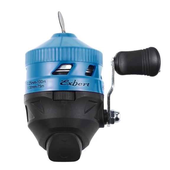 MHXCV 3.4:1 Spincast Reel Pre-Spooled Right Hand Retrieve Fishing Reel for Kids and Beginners, Smooth Drag Anti-Reverse Fishing Reel, Blue (10 inches / 25.4 cm)