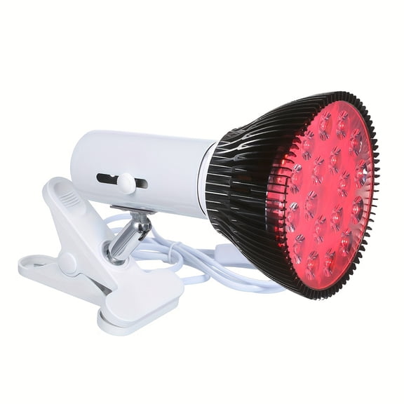 MHXCV 36W Red Light Therapy Lamp with Clamp Stand, Home Use 660nm Red & 850nm Near Infrared Treatment Device to Accelerate Blood Circulation & Pain Relief, 7.48 inches / 19 cm