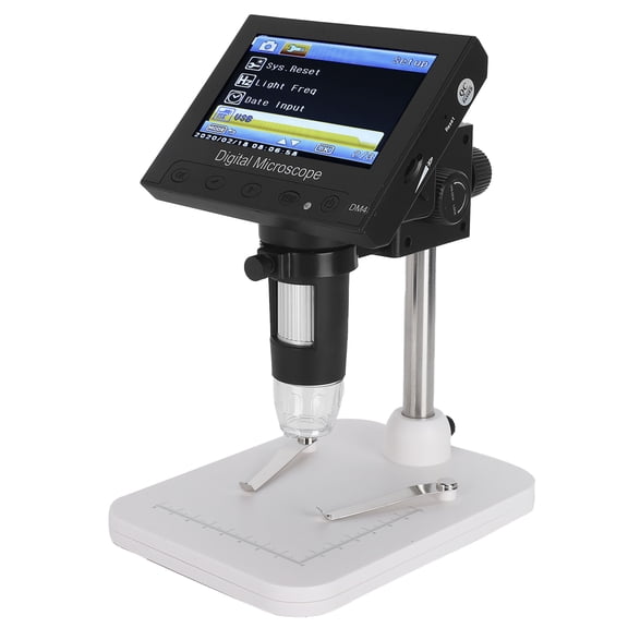 MHXCV 4.3 inches / 11 cm DM4 1000X 2.0MP USB Digital Electronic Microscope 8 LED LCD Display VGA Magnifier Video Microscope for Adults and Professionals