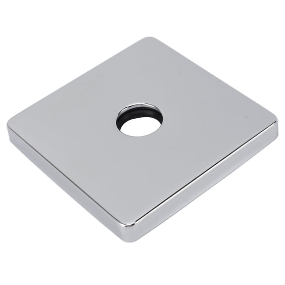 MHXCV 4 Inch Square Shower Arm Cover Escutcheon Plate 304 Stainless Steel Showerhead Cover Plate Flange for Fixed Shower Head Arm Tub Faucet Replacement Parts, Plating Silver Finish