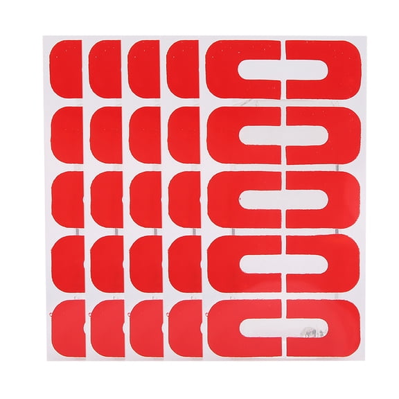 MHXCV 50PCS Peel Off Nail Tapes Skin Barrier Spill Proof Sticker Nail Art Protector Cover, Elastic Disposable U-Shape Latex Tape Edge Polish Guard Tool for DIY Home Salon Manicure, Red, 5 Sheets