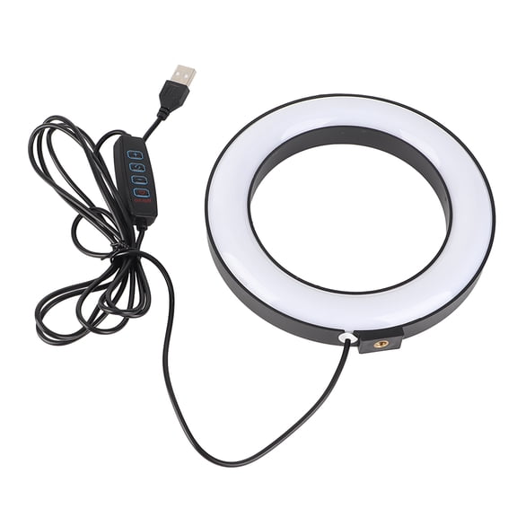 MHXCV 6" LED Dimmable Ring Light with Ballhead, Adjustable Professional Fill Light for Vlog, Live Streaming, Makeup & Video Studio (6 inches / 15.2 cm)