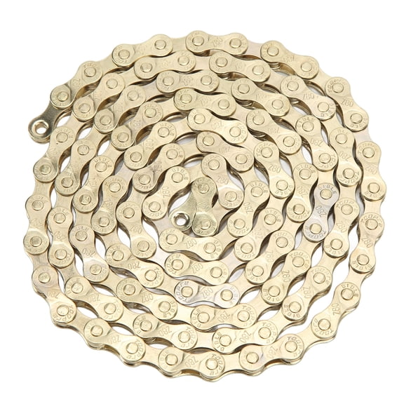 MHXCV 8 Speed Bike Chain Electroplated Rustproof Carbon Steel Bicycle Chain Set with 2 Chain Connectors for Mountain Bikes Road Bikes Folding Bikes 11 Inches / 28 cm