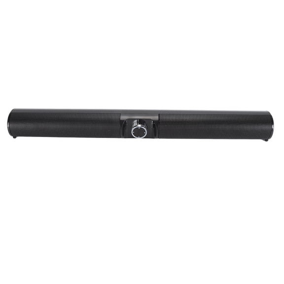 MHXCV Bluetooth 5.3 Soundbar 20W 3D Stereo Sound Subwoofer Speaker with RGB Ambient Light for Home Theater TV PC, Built-in Battery, 23.2 inches / 59 cm, Black
