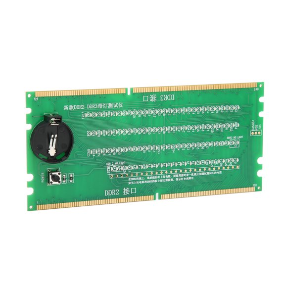 MHXCV Computer Memory Tester DDR2 DDR3 2 in 1 PCB Material Desktop Mainboard Tester with LED (5.51 inches / 14 cm)