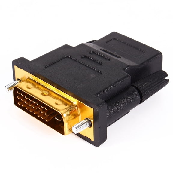 MHXCV DVI 24+1 Male to HDMI Female Adapter PC Cable Converter For Digital HDTV LCD Displays Dual Monitors High-Definition Multimedia Interface 1.77 in / 4.5 cm