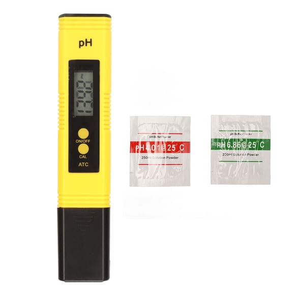 MHXCV Digital PH Meter 0.01 High Accuracy Pocket Water Quality Tester Range 0-14, Portable PH Testing Meter Pen with LCD Display for Aquariums, Swimming Pools, Spas, Hydroponics (16.0x6.0 cm)