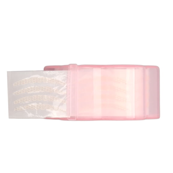 MHXCV Double Eyelid Tape Roll, 360 Pcs Lace Mesh S-Shape Water Adhesive Invisible Eyelid Stickers Set with Tweezers and Fork Stick for Droopy Hooded Uneven Eyes (5.51x3.94x0.79 inches / 14x10x2 cm)