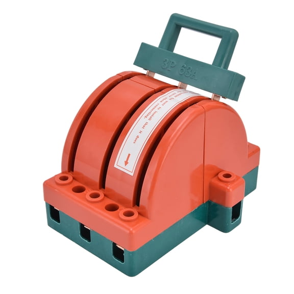 MHXCV Double Power Knife Switch 3P 63A Bidirectional Isolation Disconnector for Generator and Standby Safety Systems, 18.0x14.0x11.0 in / 45.7x35.6x27.9 cm Heavy Duty Electrical Breaker