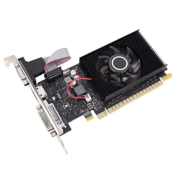 MHXCV GT210 1GB DDR3 64bit Graphic Card Entry Level GPU with HDMI VGA DVI Ports, PCI Express 1.1 x 16 Low Profile Graphics Card Fast Cooling for Desktop Computer Video Upgrade
