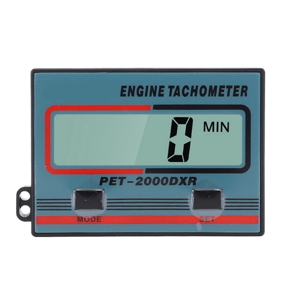 MHXCV Handheld Digital Induction Chainsaw Tachometer LCD Display IP65 Waterproofing Tach Gauge for 2 Stroke 4 Stroke Engine, Dual Display 10 inches / 25.4 cm Dual Unit Professional Tracking Gauge