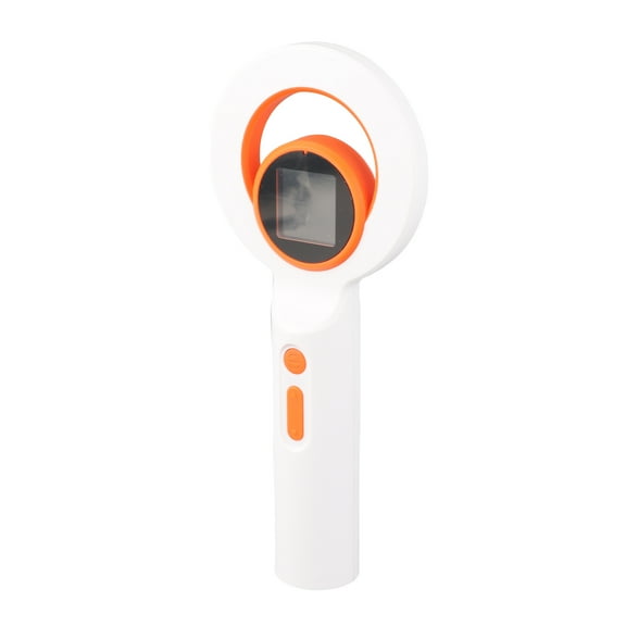 MHXCV Handheld Pet ID Microchip Scanner Animal Tag Reader 134.2kHz RFID EMID FDX-B Device with 1.44 inches / 3.65 cm TFT Screen and 240pcs Storage Capacity White Orange