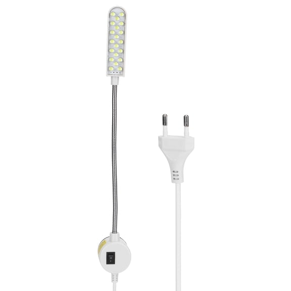 MHXCV LED Sewing Machine Light 20 LED Energy Saving Work Lamp with Magnetic Mounting Base and Flexible Gooseneck 7.9 inches / 20 cm for Crafting Bench Lathe and Workshop