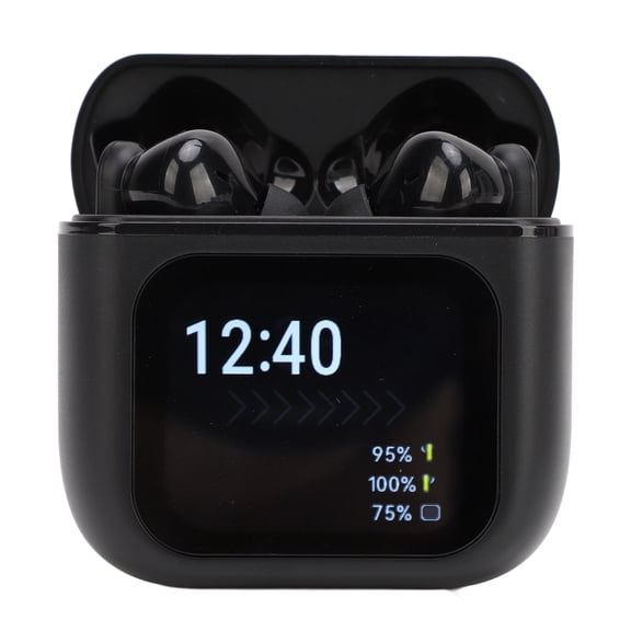 MHXCV Language Translator Earbuds Multifunction ANC Noise Reduction Color Touch Screen Bluetooth 5.4 Real Time Translation Headphone Black (5.9 inches / 15.0 cm)
