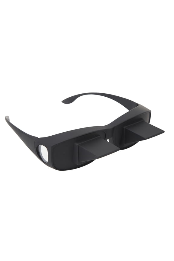 Lazy Glasses Optical Glass 90 Degree Horizontal High Definition Bed Prism Spectacles Eyeglasses for Lying Down Reading and Watching TV Black (6.3 inches / 16.0 cm)