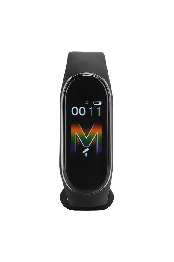M5 Waterproof Smart Tracker Bluetooth Touch Screen Step Counting Activity Fitness Band Wristband with Sleep Monitor and Heart Rate Tracking for Adult Men Women, Black (0.96 inches / 2.44 cm)