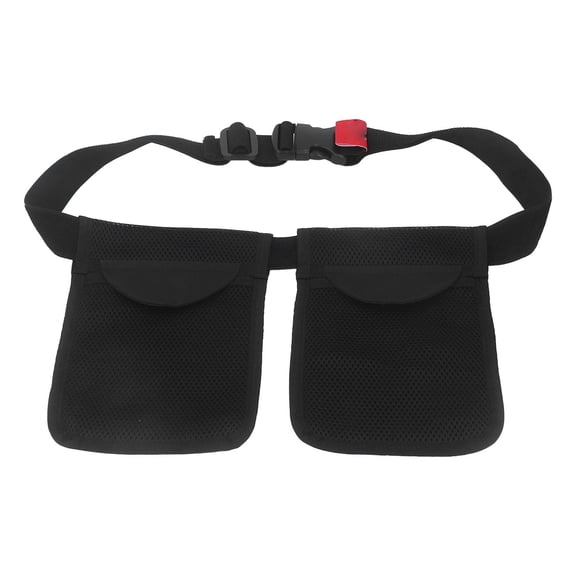 MHXCV Mastectomy Drain Holder Negative Pressure Fixation Portable Adjustable Waist Belt 2 Pocket Breast Drainage Bag for Post Operative Care Breathable Mesh Pouch