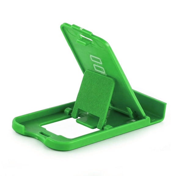 MHXCV Mini Cell Phone Holder Universal Foldable Desk Phone Stander Compact Plastic Cradle Dock for Home Office and Travel Use, Green (10 inches / 25.4 cm)