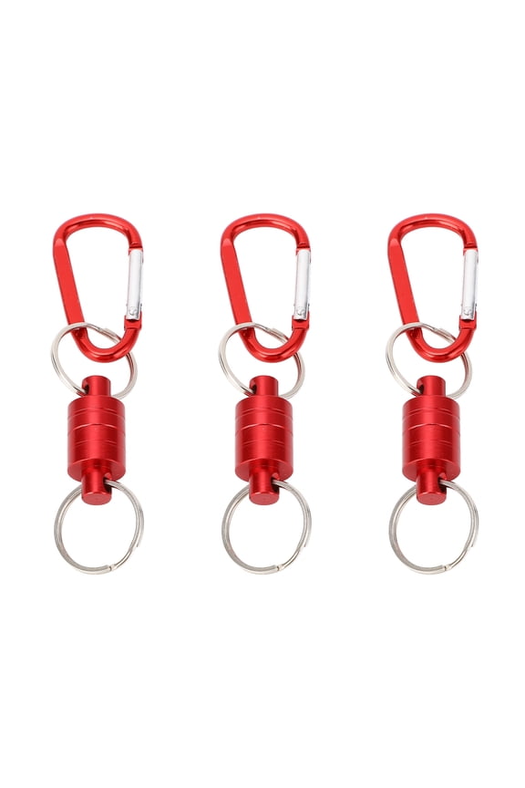Multi-Functional Heavy Duty Magnetic Key Holder Quick Release Keychain and Tool Fixing Clip (3 Pieces Pack, 3.15x1.97 in / 8.0x5.0 cm)