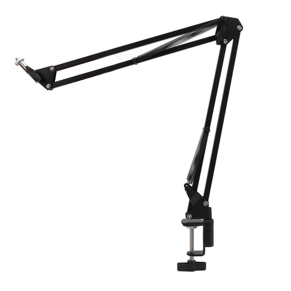 MHXCV Overhead Camera Mount Desk Stand Steel Tripod Table Mount with 1/4 Screw Head Adapter for Webcam Ring Light Cell Phone Video Recording Live Streaming (15.75x4.72x1.97 inches / 40x12x5 cm)