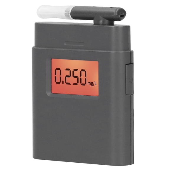 MHXCV Portable Alcohol Tester High Accuracy Breathalyzer with Backlit LCD Screen and 4 Replaceable Mouthpieces Professional Grade Alcohol Breath Detector for Personal and Car Use