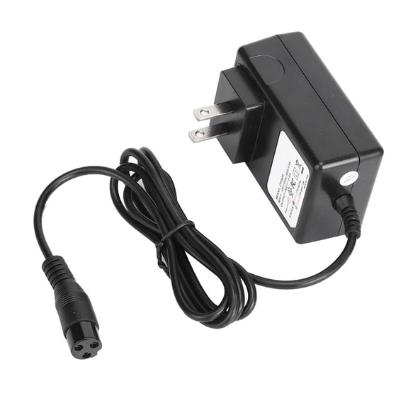 MHXCV Premium 24V 0.6A 3-Prong Electric Scooter Battery Charger Adapter Replacement, Specially Designed Fit for E100 E125 E500S PR200 Scooter Bikes, Heavy Duty Cable (4.33 inches / 11 cm)