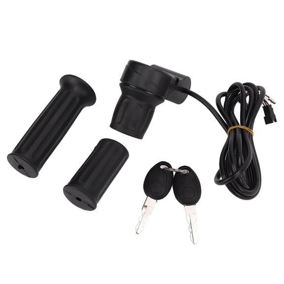 MHXCV Premium Electric Bicycle Split Handle Half Turn Throttle Accelerator Handle Grip with Lock Keys, Universal Speed Control Shifter for 12V-99V E-Bike Scooter, 1 Pair