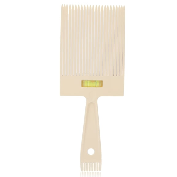 MHXCV Professional Barber Flat Top Guide Comb with Accurate Water Levelling Bubble Haircut Styling Tool White