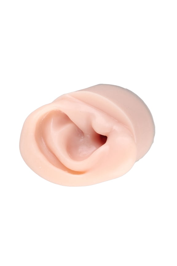 Silicone Piercing Practice Ear Model - Medium Skin Color, Right Ear