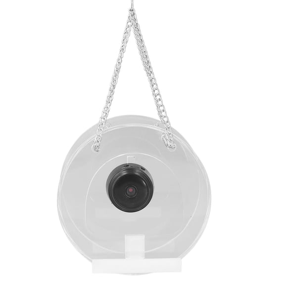 MHXCV Smart Bird Feeder with Camera, Real Time Monitoring Microphone, Hanging Outdoor Wild Bird Watcher Station for Nature Lovers, 4.9 in / 12.5 cm