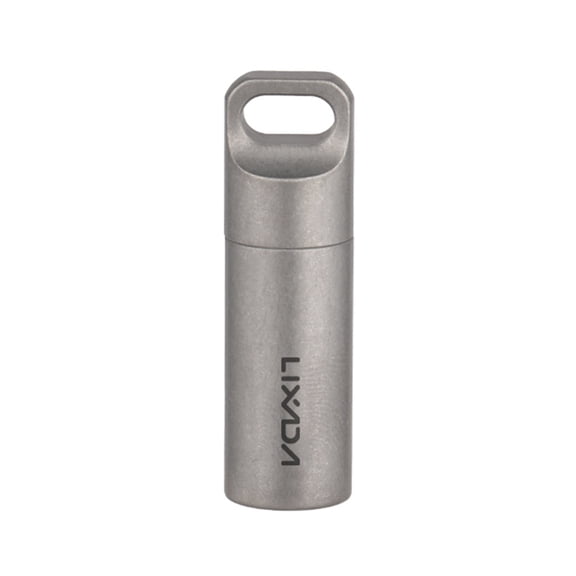 MHXCV Titanium Pill Organizer Waterproof Pocket Case Mini Capsule Container for Outdoor Travel and Camping, 12 inches / 30.5 cm