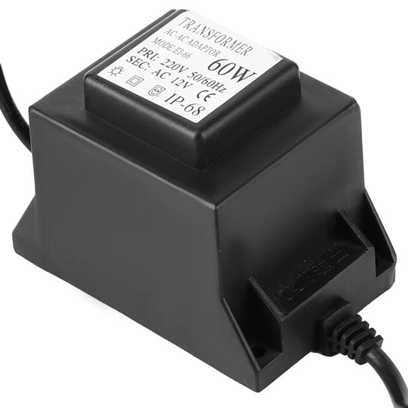 MHXCV Waterproof LED Underwater Light Transformer 60W Pool Lighting Power Supply (3.9 x 3.1 x 2.6 inches / 10 x 8 x 6.5 cm) IP68 Iron Plastic Submersible Transformer for Swimming Pool Accs